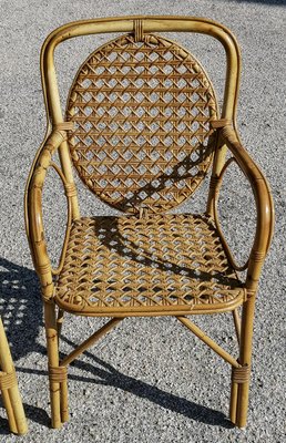 Bamboo Armchairs, 1970s, Set of 2-RAQ-1433207