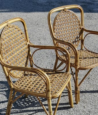 Bamboo Armchairs, 1970s, Set of 2-RAQ-1433207