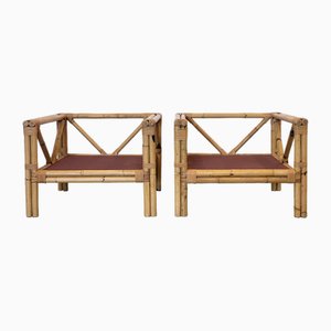 Bamboo Armchairs, 1970s, Set of 2-NPC-1821207