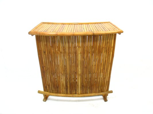 Bamboo Bar and Stools, 1970s, Set of 7-WVA-949719