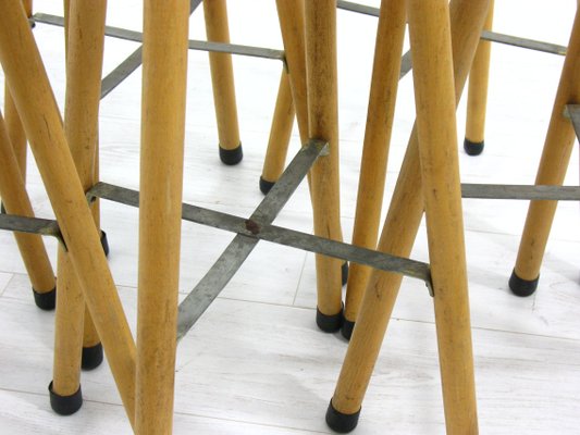 Bamboo Bar and Stools, 1970s, Set of 7-WVA-949719