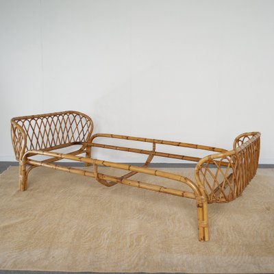 Bamboo Bed attributed to Franca Helg, 1960s-JQO-1305161