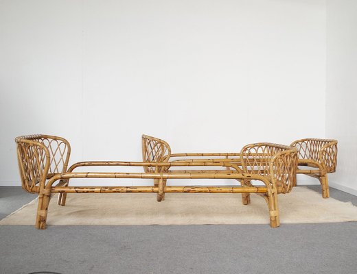 Bamboo Bed attributed to Franca Helg, 1960s-JQO-1305161