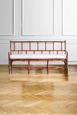 Bamboo Bench with Dedar Fabric-MNF-1791704