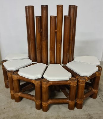 Bamboo Chairs, 1960s, Set of 6-RPW-2034835