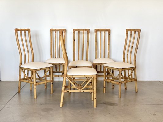 Bamboo Chairs, 1970s, Set of 6-NPC-1818695