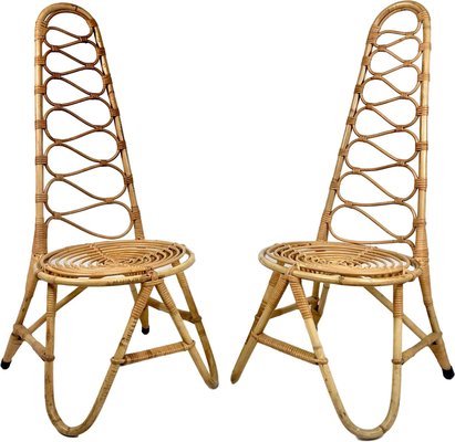 Bamboo Chairs attributed to D. Van Sliedregt for Rohé Noordwolde, the Netherlands, 1950s, Set of 2-ZCY-1375584