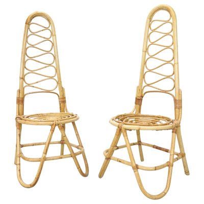 Bamboo Chairs attributed to Dirk Van Sliedrecht for Rohe Noordwolde, 1960s, Set of 2-DT-2026268