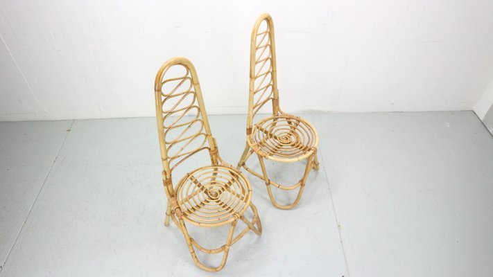 Bamboo Chairs attributed to Dirk Van Sliedrecht for Rohe Noordwolde, 1960s, Set of 2-DT-2026268