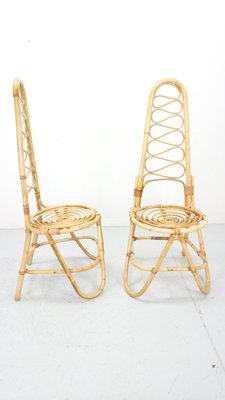 Bamboo Chairs attributed to Dirk Van Sliedrecht for Rohe Noordwolde, 1960s, Set of 2-DT-2026268