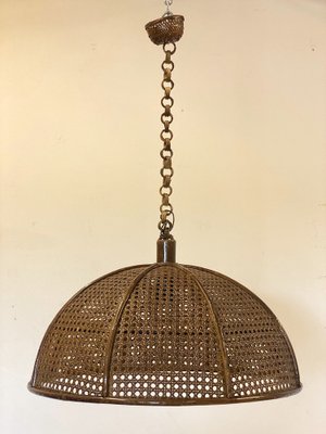 Bamboo Chandelier in Vienna Straw, 1970s-NPC-1700625