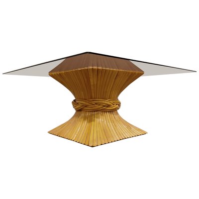 Bamboo Coffee Table by Mcguire, 1980s-IRH-830808