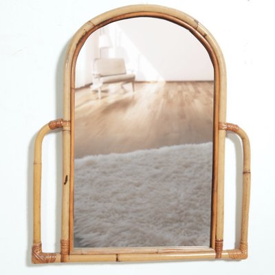 Bamboo Console and Mirror, Italy, Set of 2-XSG-2027534