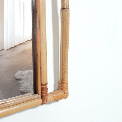 Bamboo Console and Mirror, Italy, Set of 2-XSG-2027534