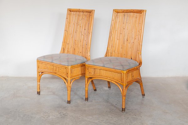 Bamboo Dining Chairs, Italy, 1970s, Set of 6-KL-1232273