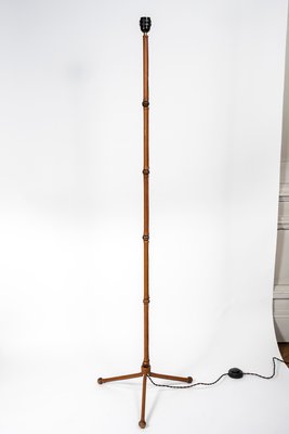 Bamboo Floor Lamp by Jacques Adnet, 1950s-VRR-570570