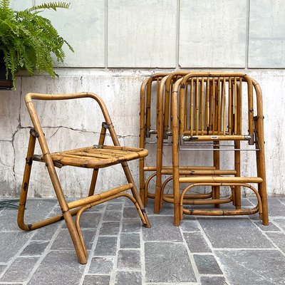 Bamboo Folding Chair from Dal Vera, Italy, 1950s-BVG-1377412