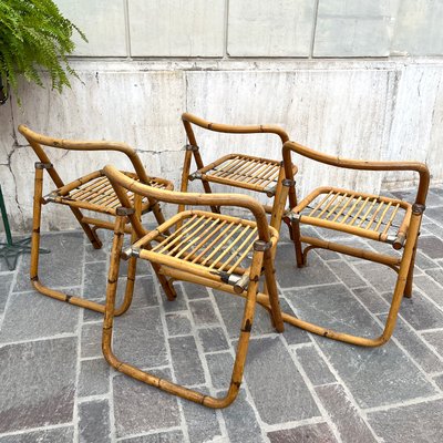 Bamboo Folding Chair from Dal Vera, Italy, 1950s-BVG-1377412