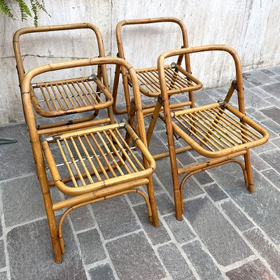 Bamboo Folding Chair from Dal Vera, Italy, 1950s-BVG-1377412