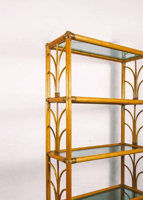 Bamboo Furniture with Glass Shelves-MNF-1066688