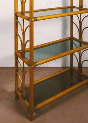 Bamboo Furniture with Glass Shelves-MNF-1066692