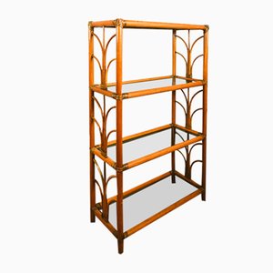 Bamboo Furniture with Glass Shelves-MNF-1066692