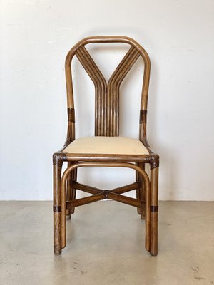 Bamboo & Leather Chairs from McGuires, Set of 6-NPC-1541523