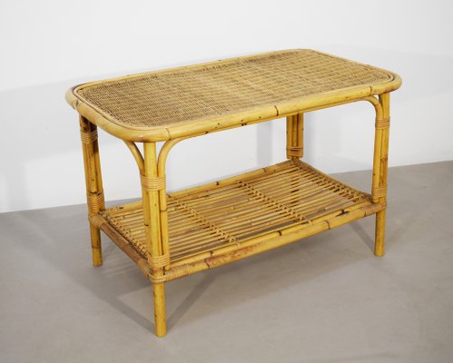 Bamboo Living Room Table, Italy, 1960s-AOL-1800139