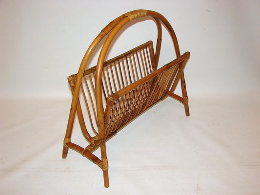 Bamboo Newspaper Rack, 1970s-XHP-1241282