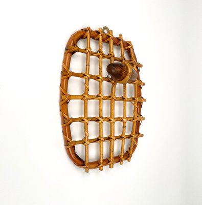 Bamboo & Rattan Coat Rack by Olaf von Bohr, Italy, 1950s-LYQ-1267692