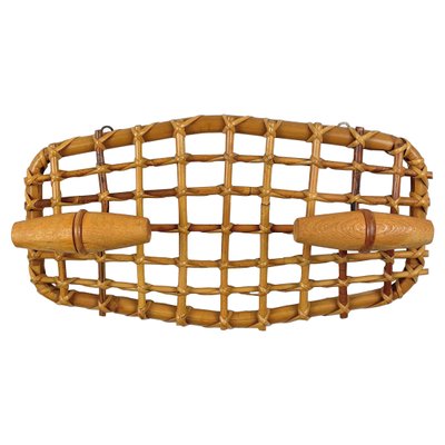 Bamboo & Rattan Coat Rack Hanger by Olaf Von Bohr, Italy, 1950s-LYQ-1171318