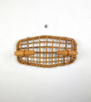 Bamboo & Rattan Coat Rack Hanger by Olaf Von Bohr, Italy, 1950s-LYQ-1171318