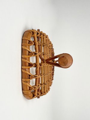 Bamboo & Rattan Coat Rack Hanger by Olaf Von Bohr, Italy, 1950s-LYQ-1171318