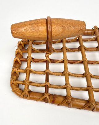 Bamboo & Rattan Coat Rack Hanger by Olaf Von Bohr, Italy, 1950s-LYQ-1171318