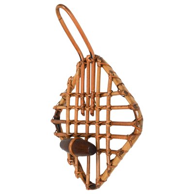 Bamboo & Rattan Coat Rack Stand attributed to Olaf Von Bohr, Italy, 1960s-LYQ-1719010