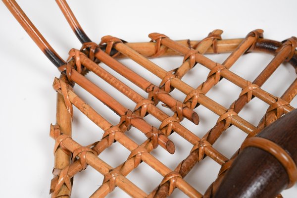 Bamboo & Rattan Coat Rack Stand attributed to Olaf Von Bohr, Italy, 1960s-LYQ-1719010