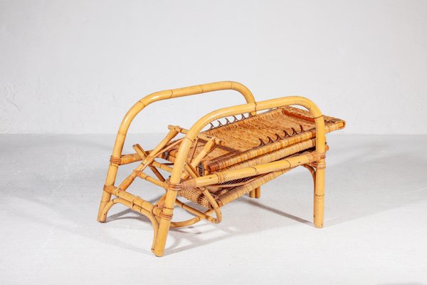 Bamboo & Rattan Easy Chair, Italy, 1960s-KL-1425824