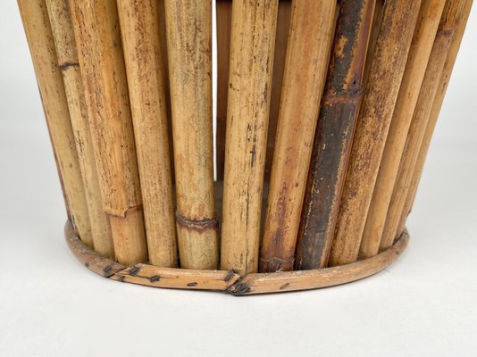 Bamboo & Rattan Umbrella Stand, Italy, 1960s-LYQ-1171310