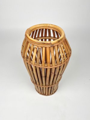 Bamboo & Rattan Umbrella Stand, Italy, 1960s-LYQ-1171310