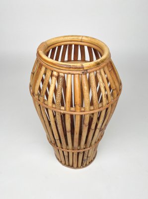 Bamboo & Rattan Umbrella Stand, Italy, 1960s-LYQ-1171310