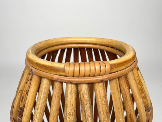 Bamboo & Rattan Umbrella Stand, Italy, 1960s-LYQ-1171310