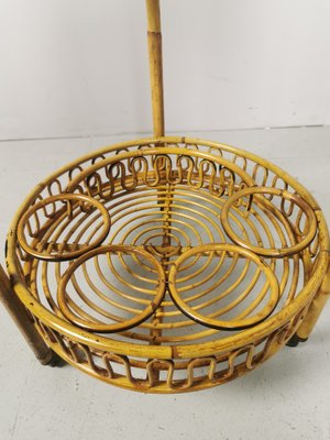 Bamboo Rattan Wicker Trolley, 1950s-PRS-949659