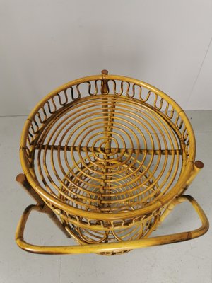 Bamboo Rattan Wicker Trolley, 1950s-PRS-949659