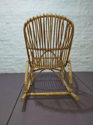 Bamboo Rocking Chair by Rohé Noordwolde, 1960s-JG-1742200