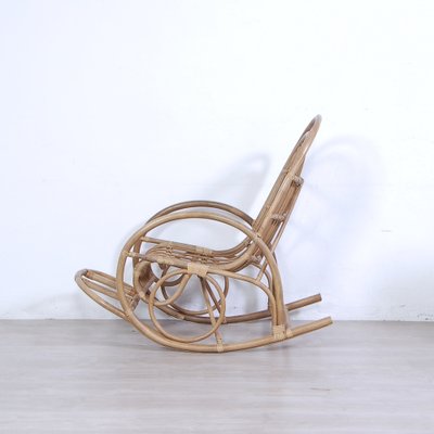 Bamboo Rocking Chair, Italy, 1970s-XSG-1719098