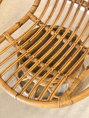 Bamboo Swivel Lounge Chair, 1970s-NPC-1453027