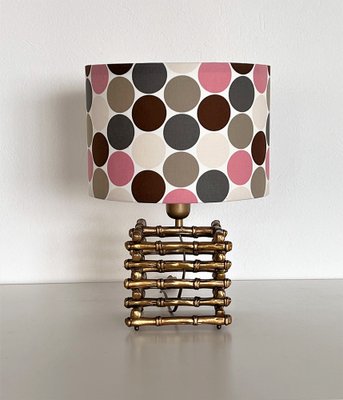 Bamboo Table Lamp in Brass from Maison Jansen, 1970s-VNE-1816866