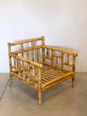 Bamboo & Wicker Armchairs, 1970s , Set of 2-NPC-1285322