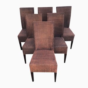 Bamboo Wicker Chairs by Lloyd Loom, 1960s, Set of 6-WQQ-1400971