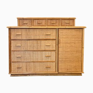 Bamboo & Wicker Sideboard, 1970s-NPC-1334601